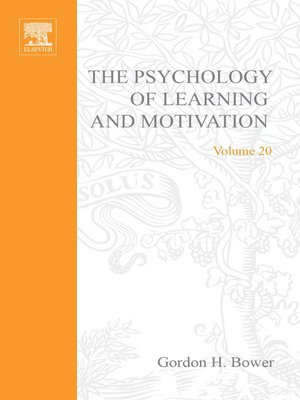 cover image of Psychology of Learning and Motivation